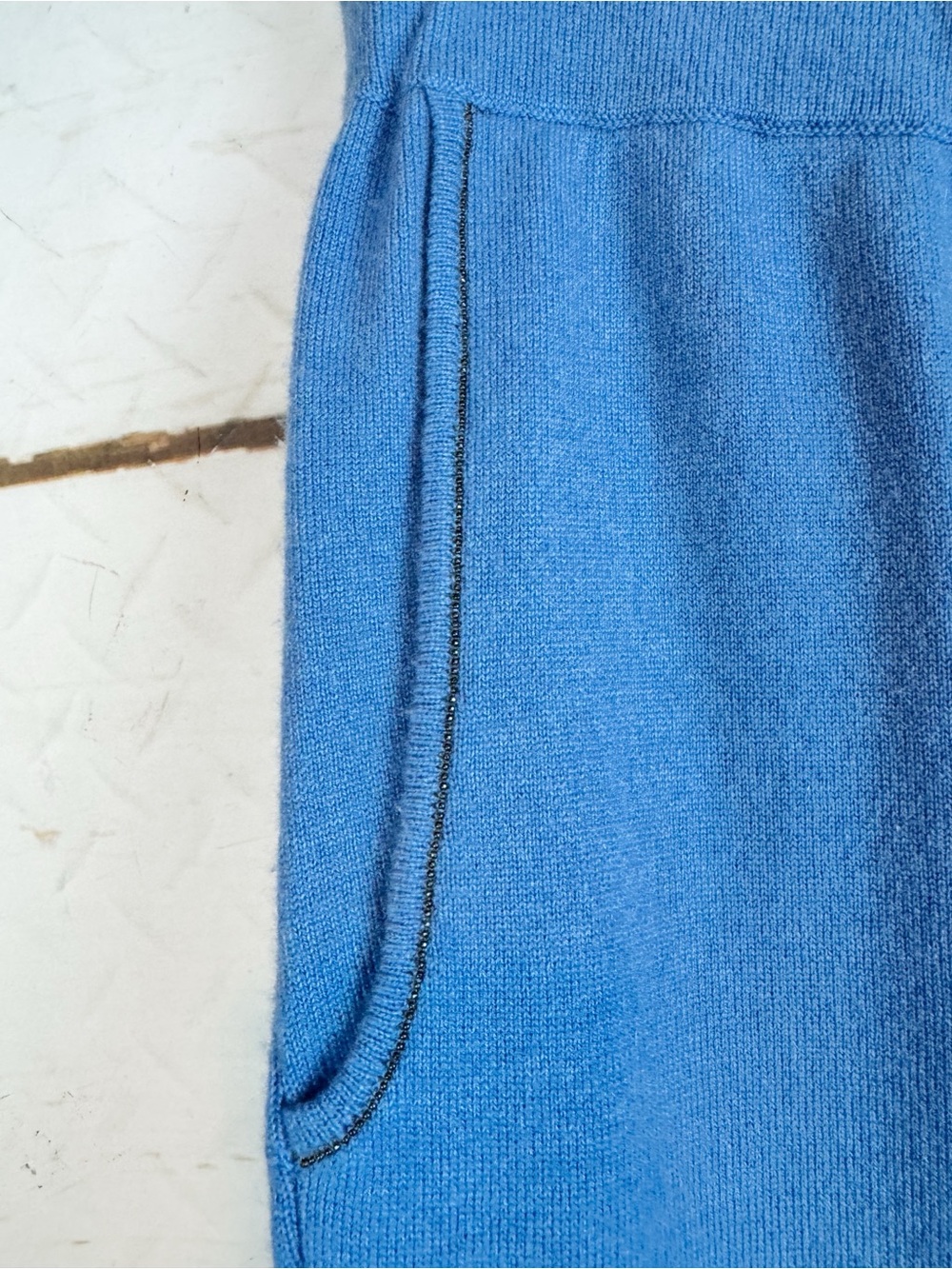Brunello Cucinelli | Blue 2-Piece 100% Cashmere Sweater Set, M - Picture 10 of 11
